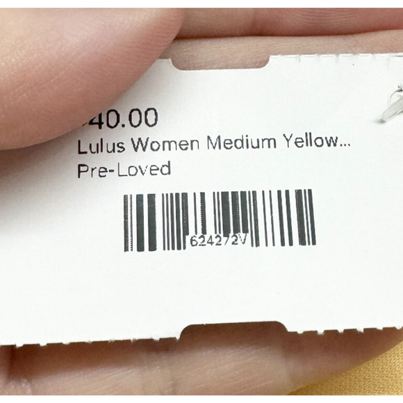 Lulus Dress Women Medium Love Poem Canary Yellow Lace Overlay Sleeveless Mini - Picture 3 of 6